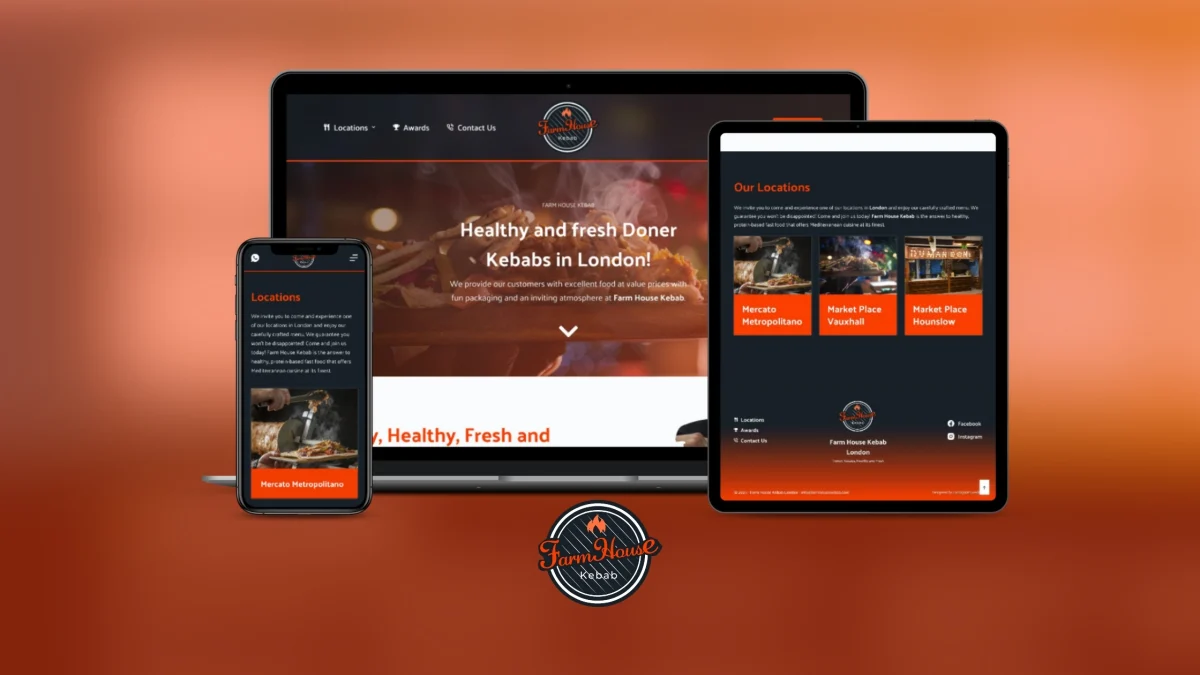 FozDigital Portfolio Farm House Kebab • FozDigital London