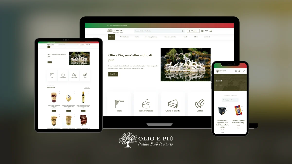 FozDigital Portfolio Olio E Piu • FozDigital London