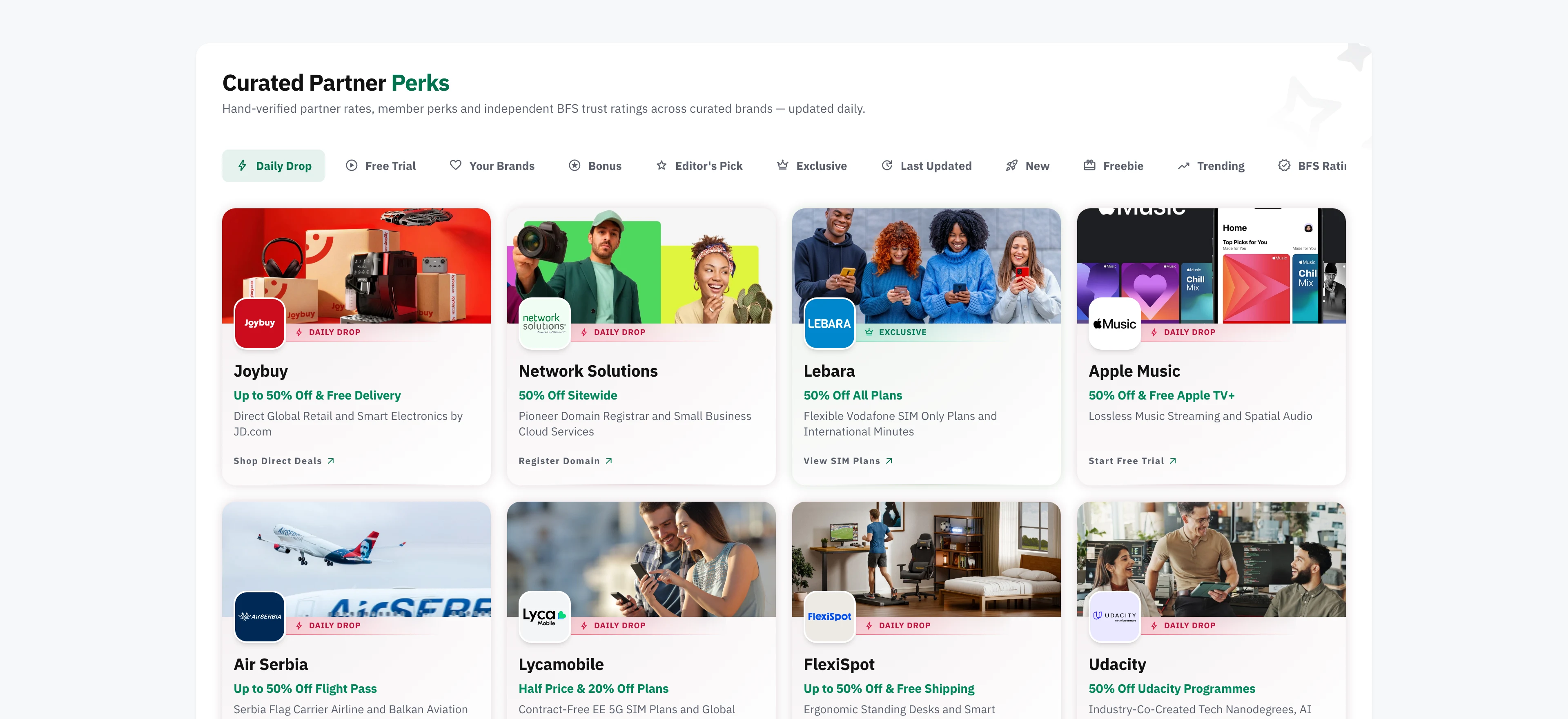 BudgetFitter Curated Partner Perks Grid & Trust Audits