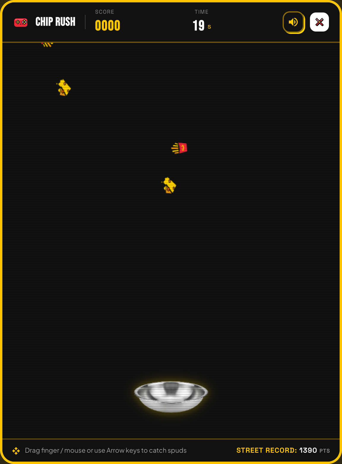 Funky Chips Chip Rush In-Game 60 FPS HTML5 Canvas Action