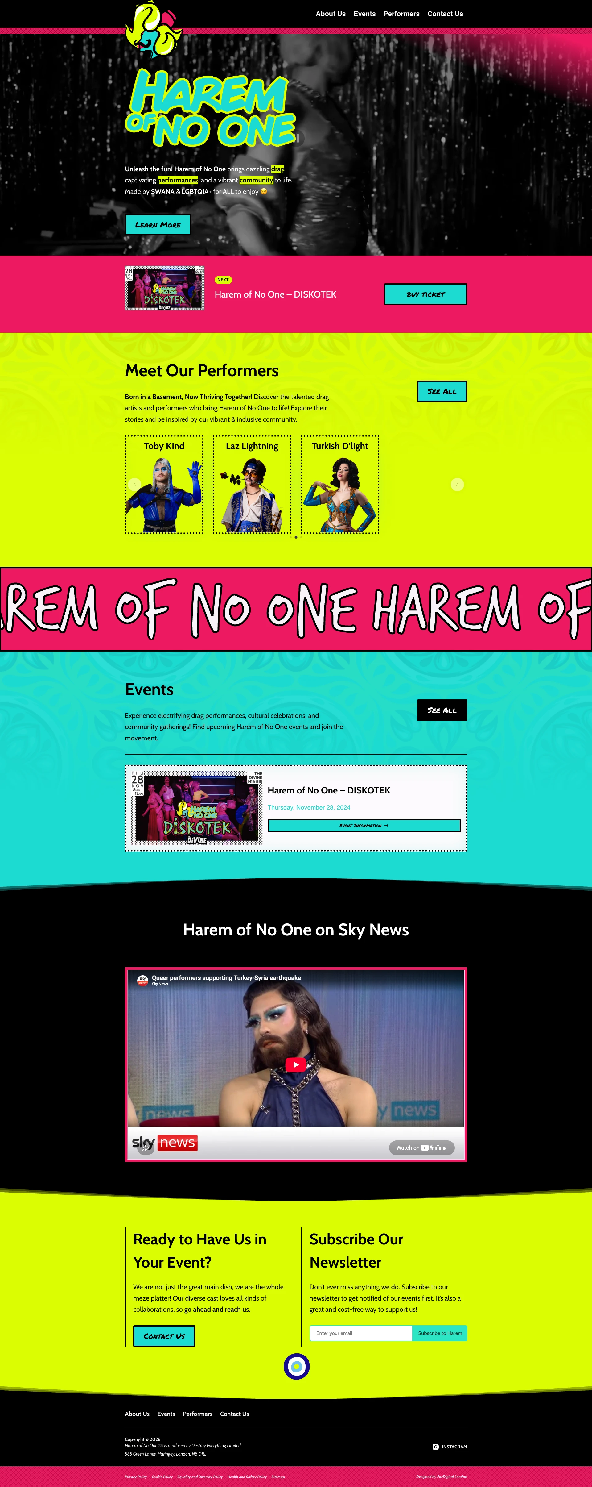 Harem of No One SWANA LGBTQ+ Collective Complete Full Page Digital Flagship Architecture