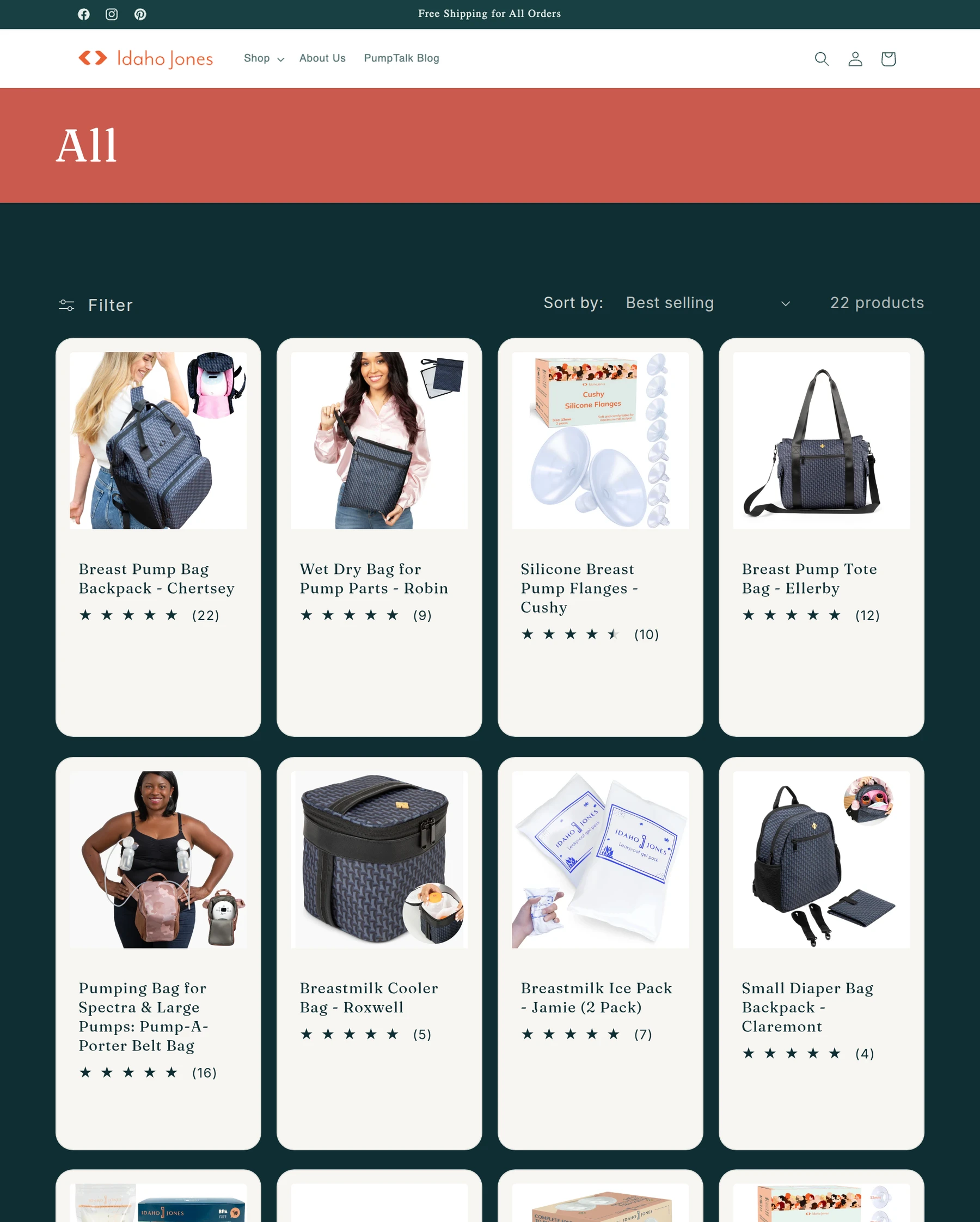 Idaho Jones All Products Collection on iPad