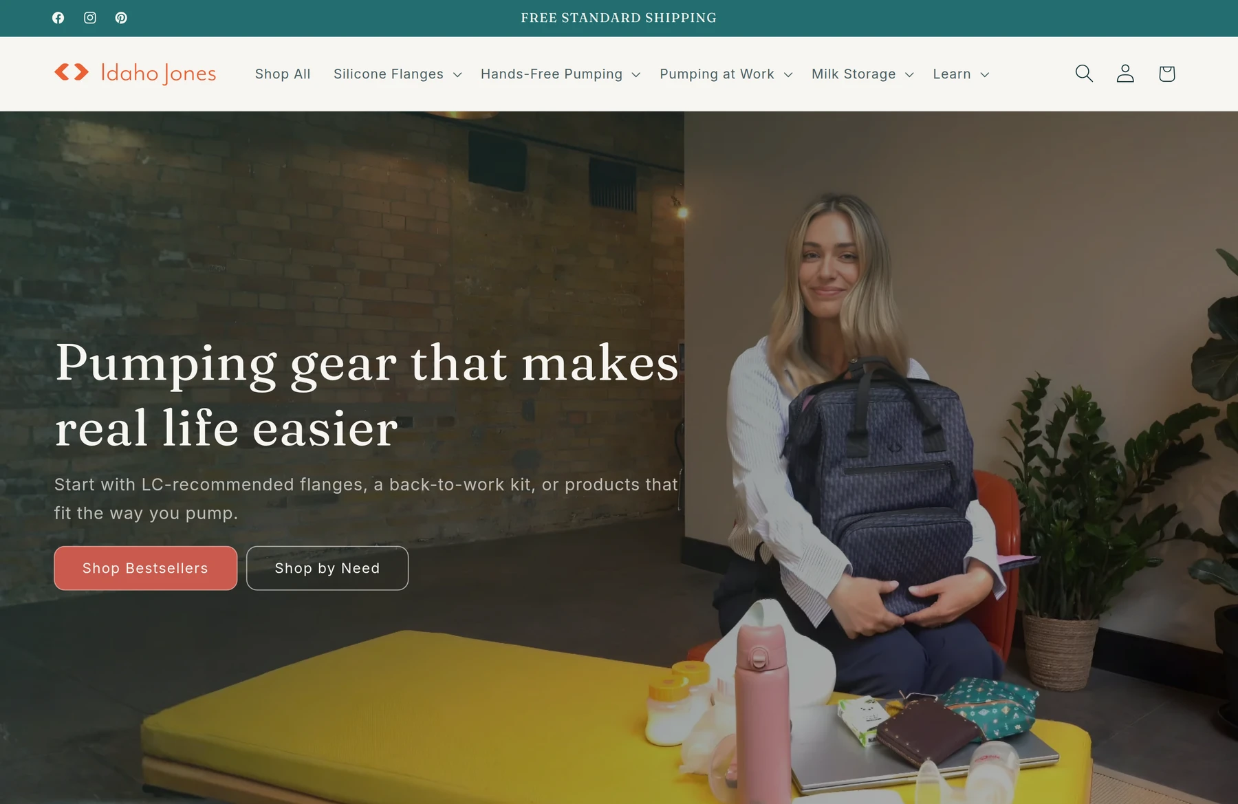 Idaho Jones Flagship E-Commerce Storefront on Desktop