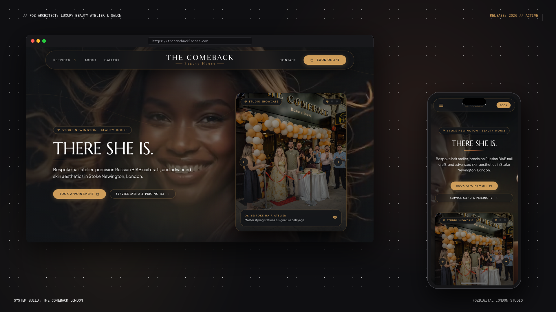 The Comeback London Luxury Beauty House & Hair Atelier Editorial Cover Mockup